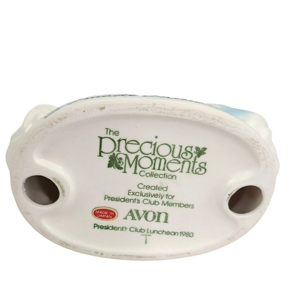 VTG 1980 Avon The Day I Made Presidents Club Precious Moments Bunny Figurine - Picture 5 of 6